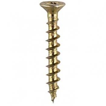 Window Fabrication Screw (Timco 202Y) – Countersunk, Ribs, PH, Gimlet Point, Yellow, 4.3 × 20