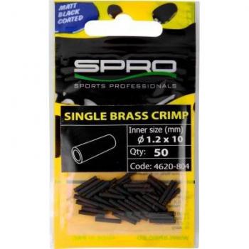 Spro Mattschwarz Crimpperle # 0.6Xl10