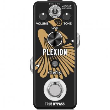 Clefly Plexion Verzerrungseffekt Pedal für Gitarre und Bass mit Helle und Normale Modi, True Bypass