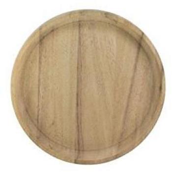 ECO DESIGN A2115A Assiette ronde en bois acacia - 15x15 cm