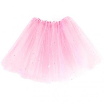 Falda de Tul Luminosa Rosas y Brillantes
