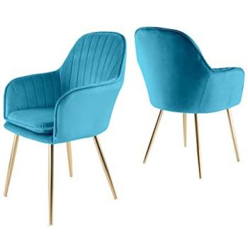 Ensemble de Chaises Muse - Tissu Velours - Métal