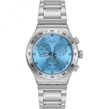 Swatch So Peachy Chrono Uhr YVS528G Grau