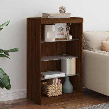 VidaXL Sideboard mit LED-Leuchten Braun Eichen-Optik