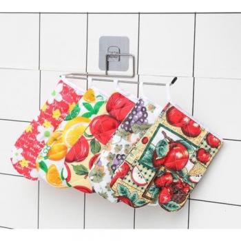 1Pc Orange Trauben Druck Küche Anti-Verbrühung Handschuhe