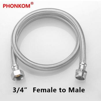 Manguera Flex PHONKOM 3/4” de Acero Inoxidable con Conexión Metal y Roza a Prueba de Explosiones