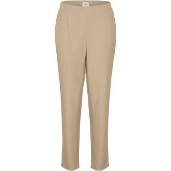 Saint Tropez Women's Straight Trousers in Beige - Medium
