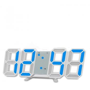 Digital 3D LED Wall Clock with Temperature & Snooze
