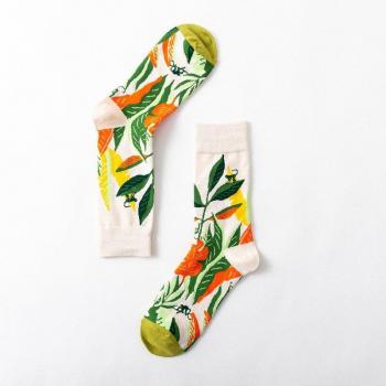 1 Pair Women's Happy Funny Cotton Socks - Japanese Harajuku Style