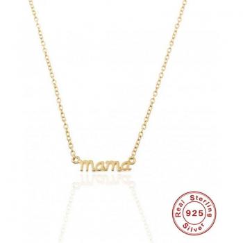 Brillante Legado: Collar Platerado 925 con Mensaje Mamá