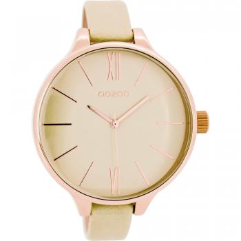 Oozoo Damen‑Uhr 45 mm – Rosa & Beige – Modell C9541