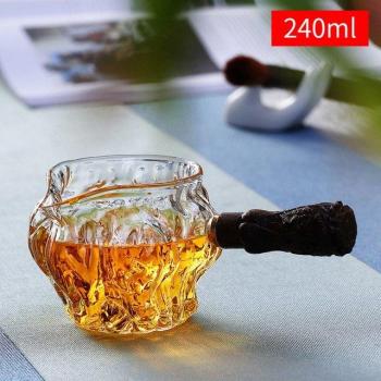 Glas Teekrug mit Holzgriff