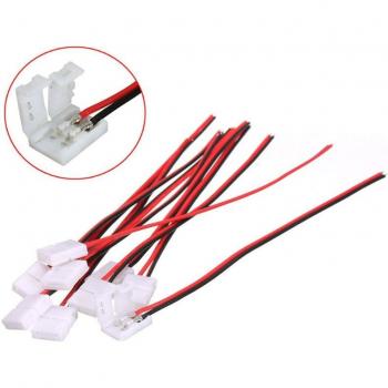 10Pcs 2 Pin Single Color LED Strip Connectors