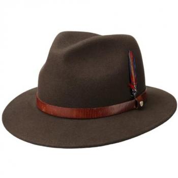 Manton Traveller Wollfilzhut - wasserabweisend, 100% Wolle, Größe M (56-57 cm), braun