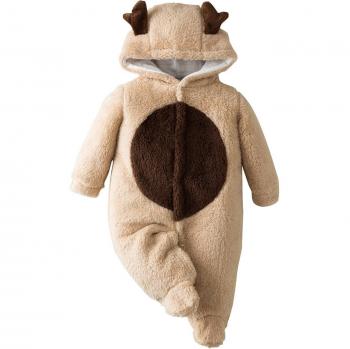 Baby Boy Girl Christmas One-Piece Crawler with Hat