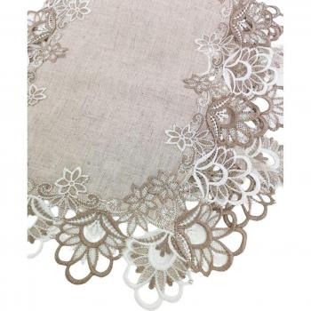 Taupe White Belle Époque Runner
