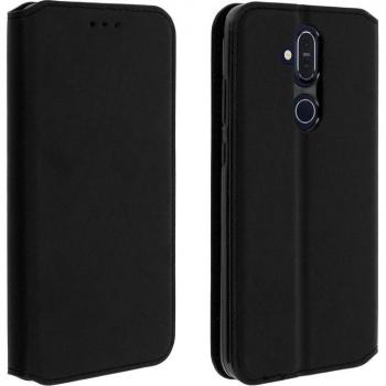 Funda Nokia 8.1 libro billetera función soporte - Negra