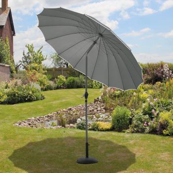 Shanghai 2.7m Parasol Grey w/Crank & Tilt