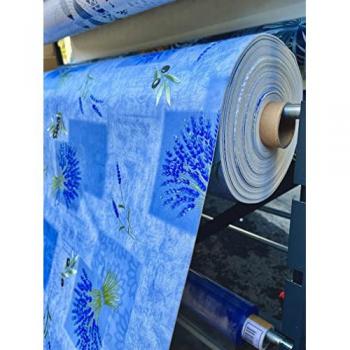 Nappe Bulgomme imprimée Provençale bleu synthétique 140×180 cm