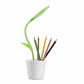 EchoAcc® Escritorio LED USB Lámpara de Mesa Lámpara Sensible al Tacto Regulable 3 Brillo con Pimpollo Penhold, sin Parpadeo, Libre de Deslumbramiento