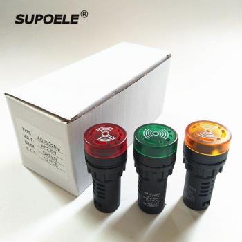 2PCS AD16-22SM 22mm 220V Red Green Amber Flashing LED Indicator