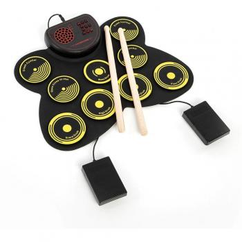 Rolbare Drum Pad Kit met Ingebouwde Speaker
