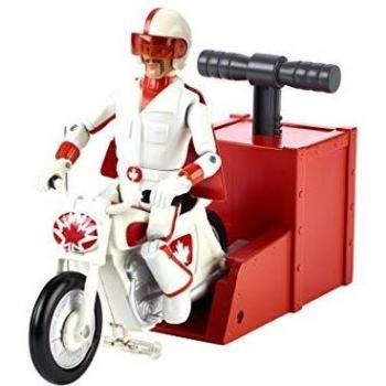 Disney Pixar Toy Story 4 Stunt Racer Duke Caboom Figure with Motorcycle and Launcher