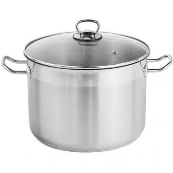 Universal Kochtopf XL 10 Liter Induktion mit Glasdeckel