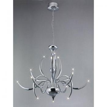 Diyas - Inspired Clearance - Llamas Pendant 15 Light G4 Polished Chrome, not led/cfl Compatible