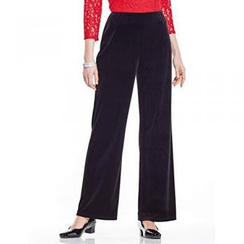 Chums Velour Comfort Pants – Classic Straight Leg, Black (22XS)