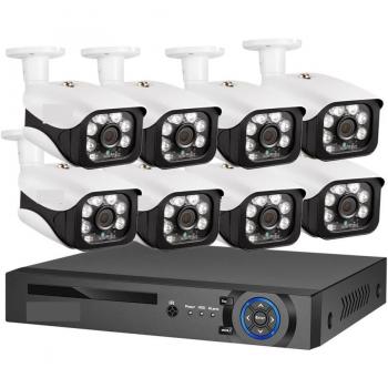 Kit di Registrazione Sicurezza CCTV HD Q-S80 con 8 Canali 4K