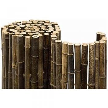 NOOR Sichtschutzmatte aus Bambus Black Edition, 2x2 m
