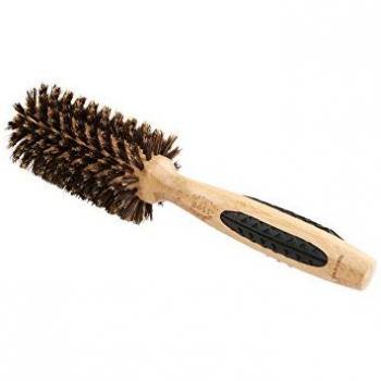 Bass Bristle Medium Barrel Straightening & Curling Bamboo Brush – Beige