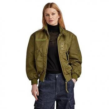 Giacca Bomber G-Star in Nylon Dark Olive Taglia Media
