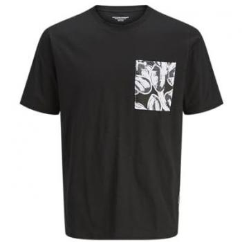 Jack & Jones Maglietta Regular Fit 12272995 Nero con Stampa e Taschino