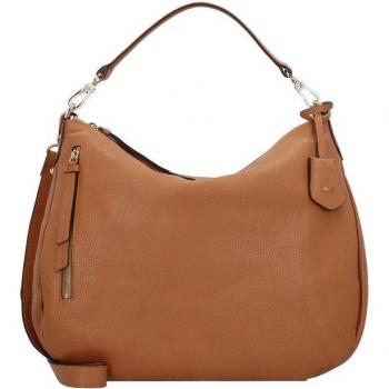 Abro Schultertasche Leder Adria Set (2 Stück) – Beige