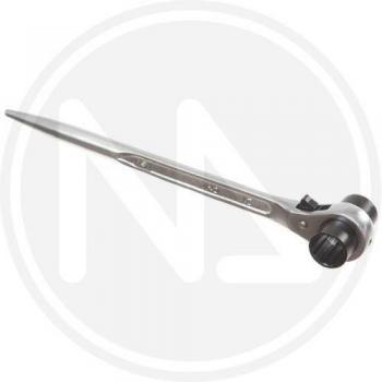 Chiave per ponteggi a cricchetto in acciaio zincata 21x22 mm
