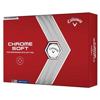 White Callaway Chrome Soft 2022 Golf Sphere