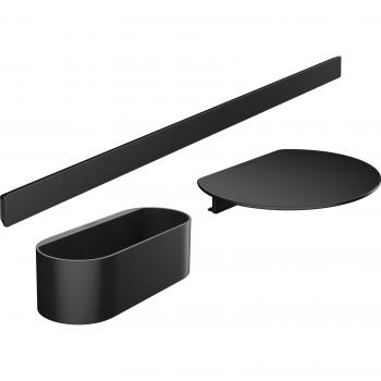 Hansgrohe WallStoris - Ensemble d'accessoires de salle de bain, noir mat 27966670