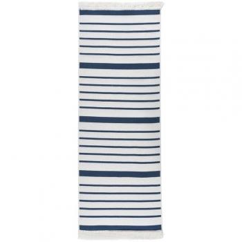 VidaXL Baumwollteppich Marineblau 100x300 cm für Wohnräume