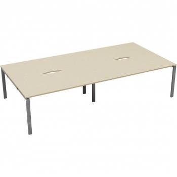 Tc CB 4 Person Bench 1600 x 800 Cut Out Maple-Silver