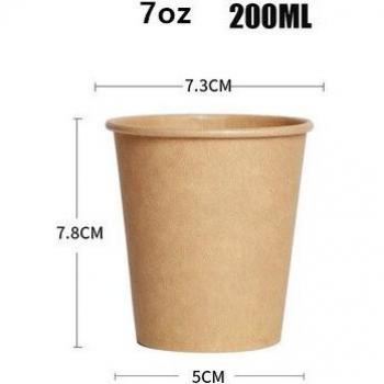 Einweg Kraftpapier Tassen 100 Stück für Kaffee