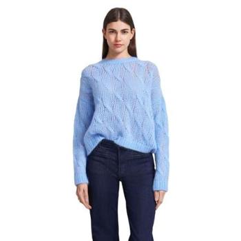 Bugatti Zopfmuster-Pullover in Hellblau für Frauen