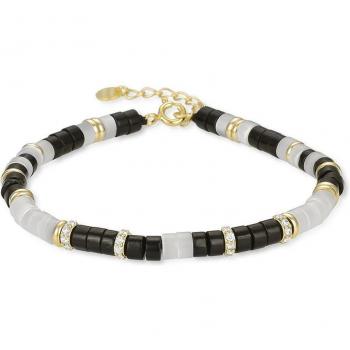 Pulsera Luxenter de Plata de Ley 925 con Madreperla Blanca acabada en oro amarillo de 18K - Sereceo