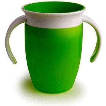 Munchkin 360° Trinken-Glück Becher – Grüner Lernbecher für 6 Monate+