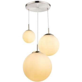Plafoniera sfera di vetro satinato Globo 1581-3