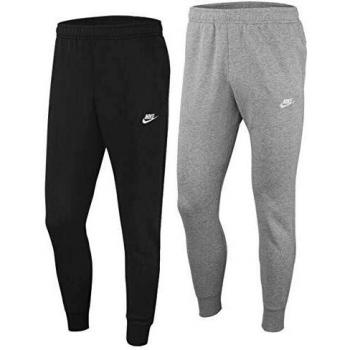 Nike Pantalon de Sport Homme Club JGGR FT, Gris Foncé Mélangé/Argent Mat/(Blanc), XS