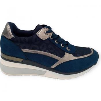 Zapatilla Plata Azul Dona Marítima
