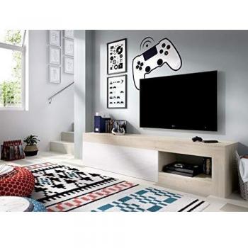 Bajo de TV Lebo Blanco/Natural 48x204x42 cm