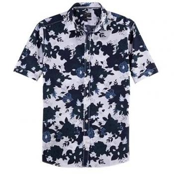OLYMP Level Five Regular Fit Freizeithemd mit floralem Muster, Größe S - men - Marine - S